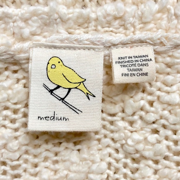 Anthropologie Yellow Bird Peaked Pointelle Sweater - Picture 4 of 4
